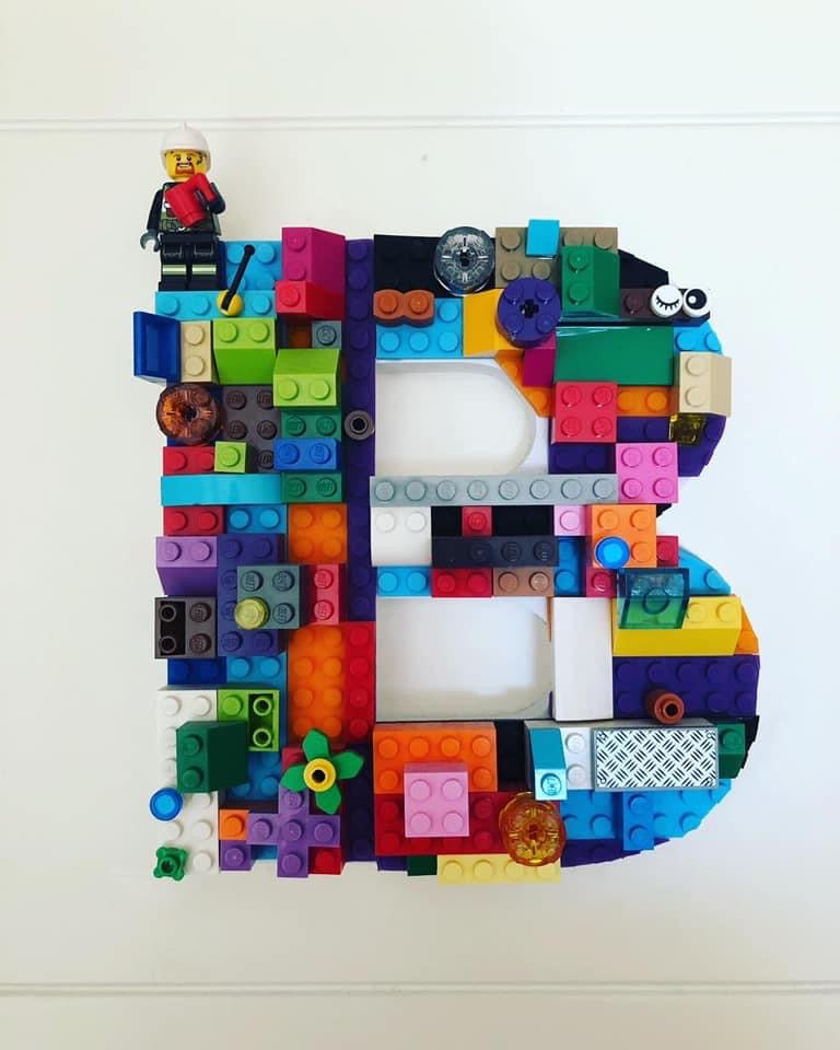 Wood and Lego Letters