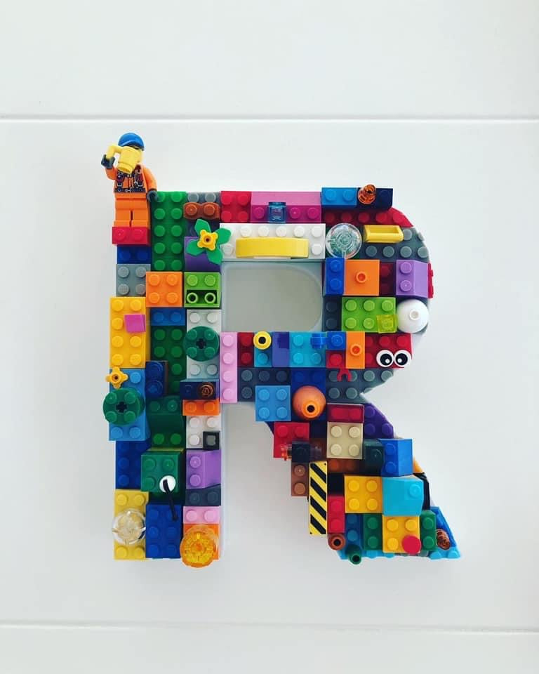 Wood and Lego Letters